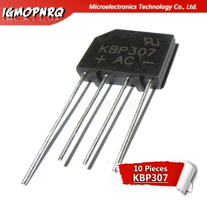 Rectificadores de puente KBP307, 10 piezas, 700V, 3A, nuevo y original