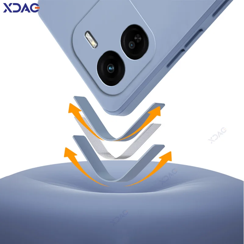 Funda de lujo de doble capa para teléfonos móviles VIVO Y37 Pro protección completa de cámara VIVOY37Pro 5G armadura de silicona líquida cuadrada suave - imagen 3