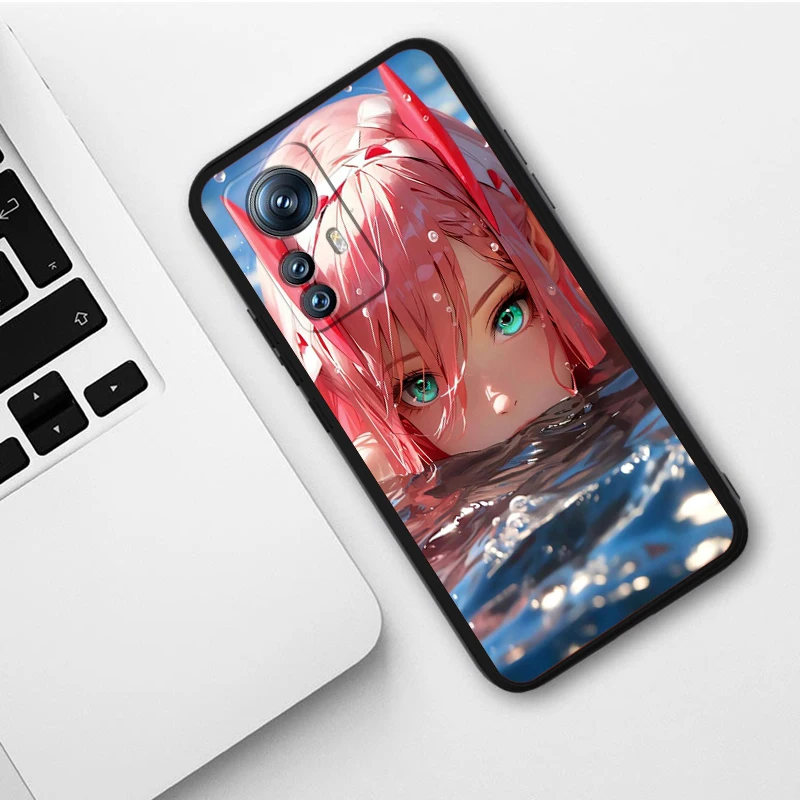 Darling In The Franxx Anime para Xiaomi Mi 14 13T 13 12T 12 11T 11i 11 10T 10 Pro Lite Ultra 5G funda de teléfono de TPU negra - imagen 3