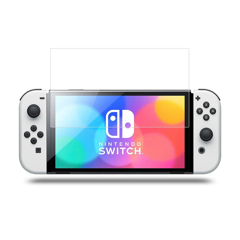 2 unids/set de vidrio templado de pantalla completa para Nintendo Switch OLED Protector de pantalla de vidrio Protector de pantalla para Switch OLED accesorios de juego - imagen 3