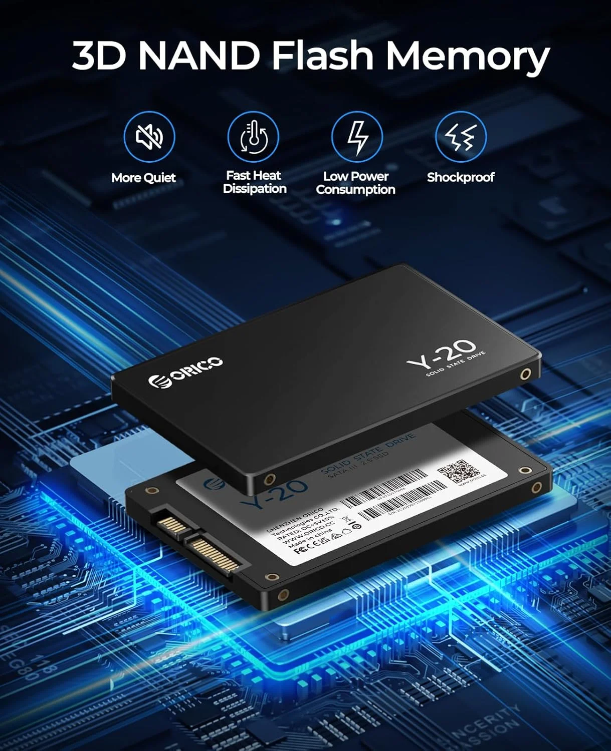 ORICO 1TB SATA SSD 2,5 pulgadas unidad interna de estado sólido hasta 500 MB/s SATA III 6Gbps ordenador portátil de escritorio NAS unidad externa DIY Y20 - imagen 5