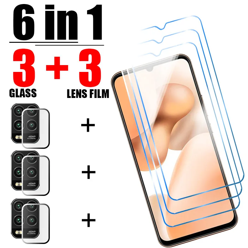 Vidrio Templado 6 en 1 para Xiaomi Poco F3 F4 GT M3 M4 Pro 5G Protector de pantalla de película de cámara para Poco X3 Pro X3 NFC X4 Pro 5G X5 Pro - imagen 3