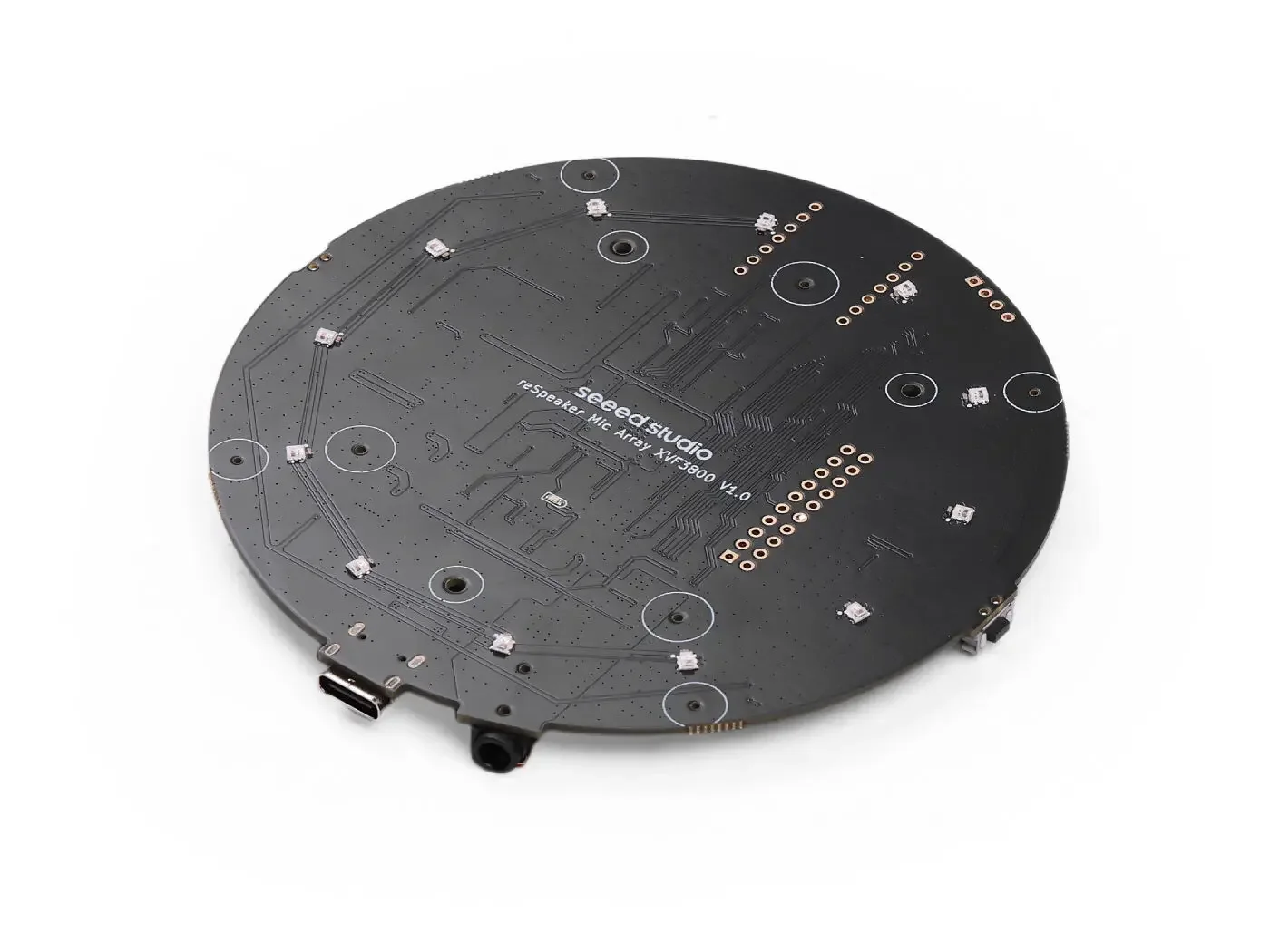 Seeed ReSpeaker XMOS XVF3800 Matriz de 4 micrófonos alimentada por IA para voz clara en ruido, 5 m 360 ° Pastilla de voz de campo lejano, AEC AGC DoA VAD - imagen 4