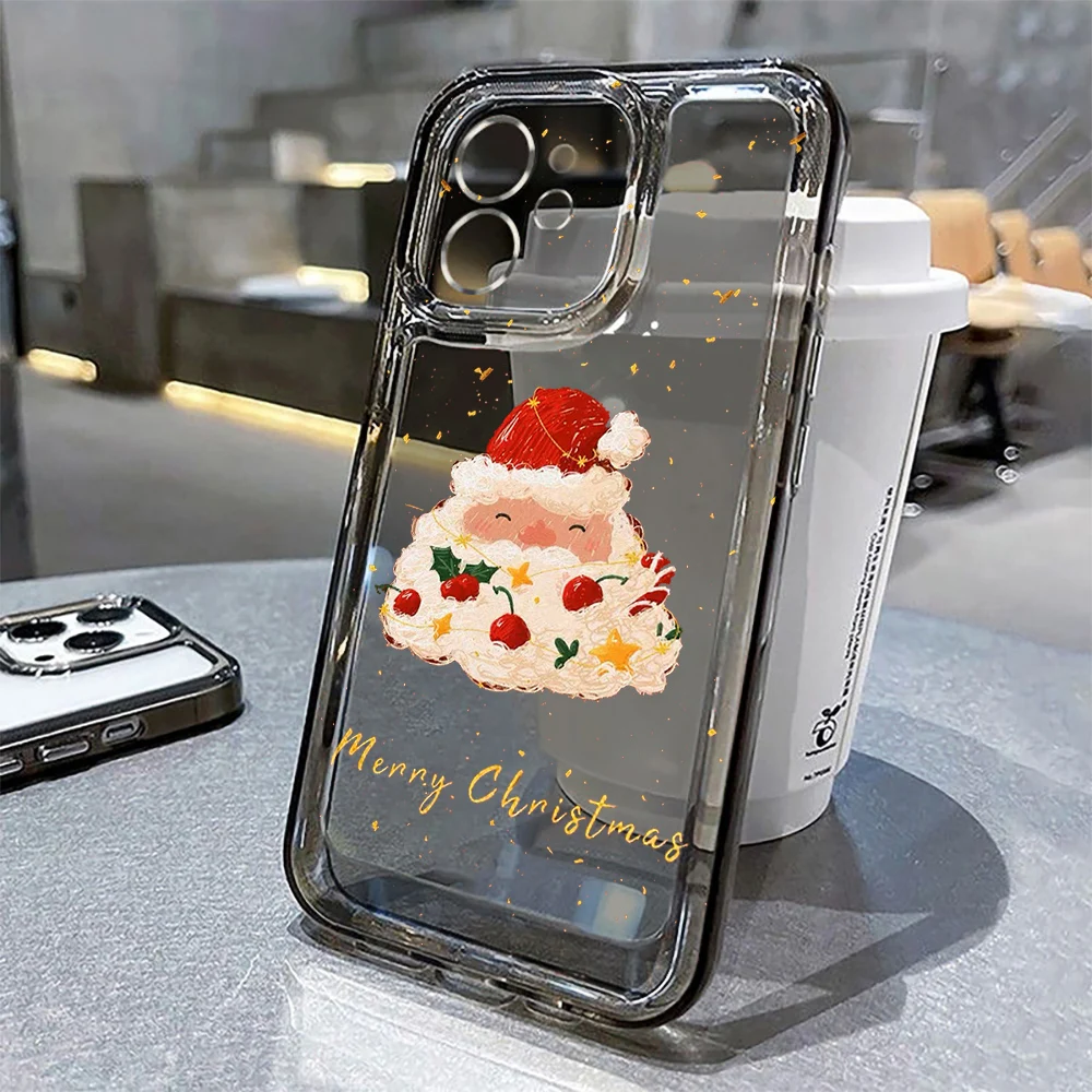 Funda de teléfono Feliz Navidad para iPhone 11 16 Pro Max 13 15 14 12 16promax 15promax 14promax Funda de silicona suave transparente - imagen 3