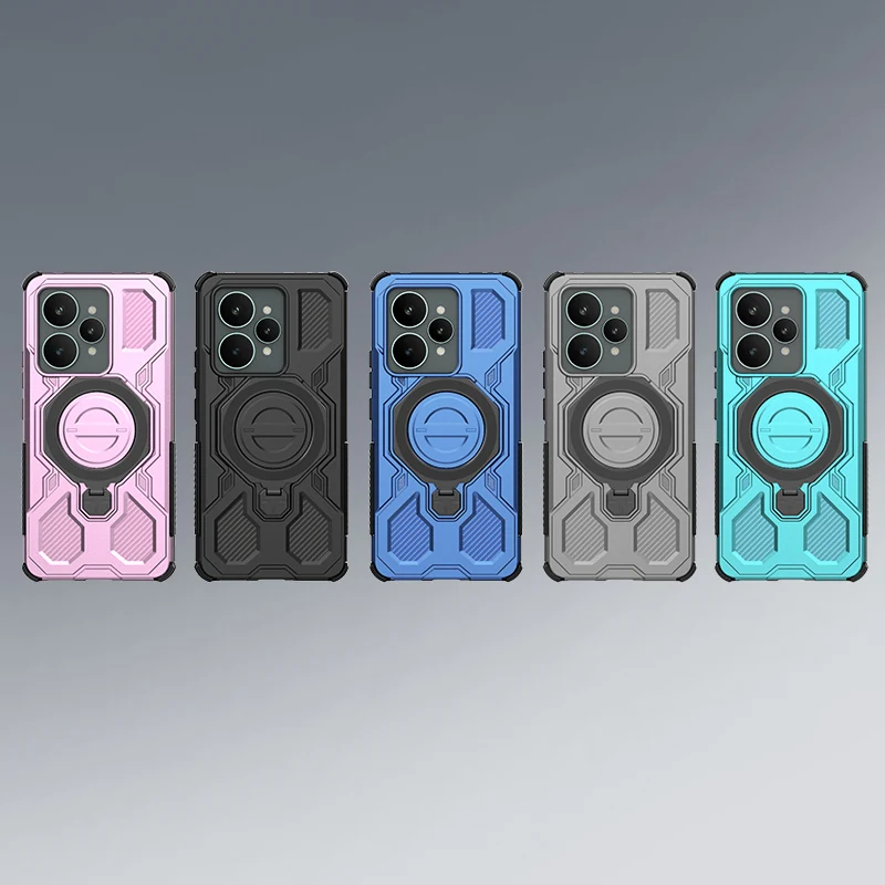 Funda de teléfono con soporte de Metal para Realme 15 Pro 5G, hoja magnética de hierro para Realme 15 5G, soporte Global чехол, Funda trasera - imagen 5