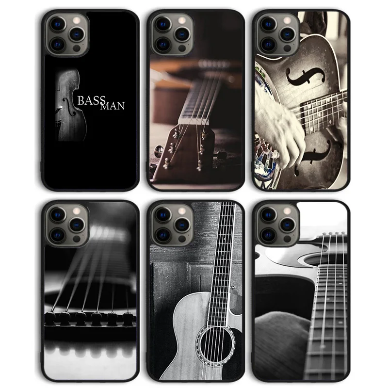 Funda trasera de guitarra de madera clásica para iPhone 17 Air 16 15 14 13 11 12 Pro Max PlusS Shell Coque
