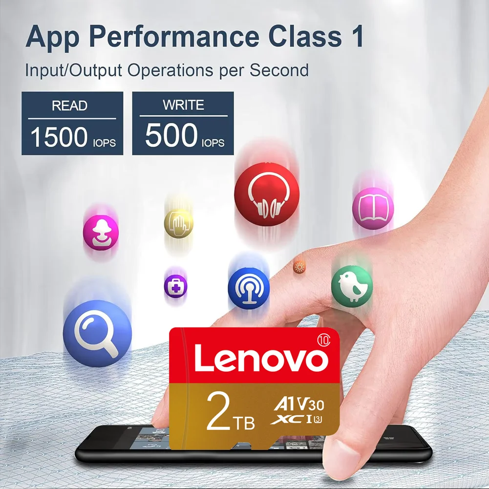 Tarjeta de memoria Original Lenovo, 1TB, 2TB, tarjeta Micro TF SD de alta velocidad, tarjeta SD de 512GB, tarjeta V60 U3 TF para Nintendo Switch, juego Ps4 Ps5 - imagen 4