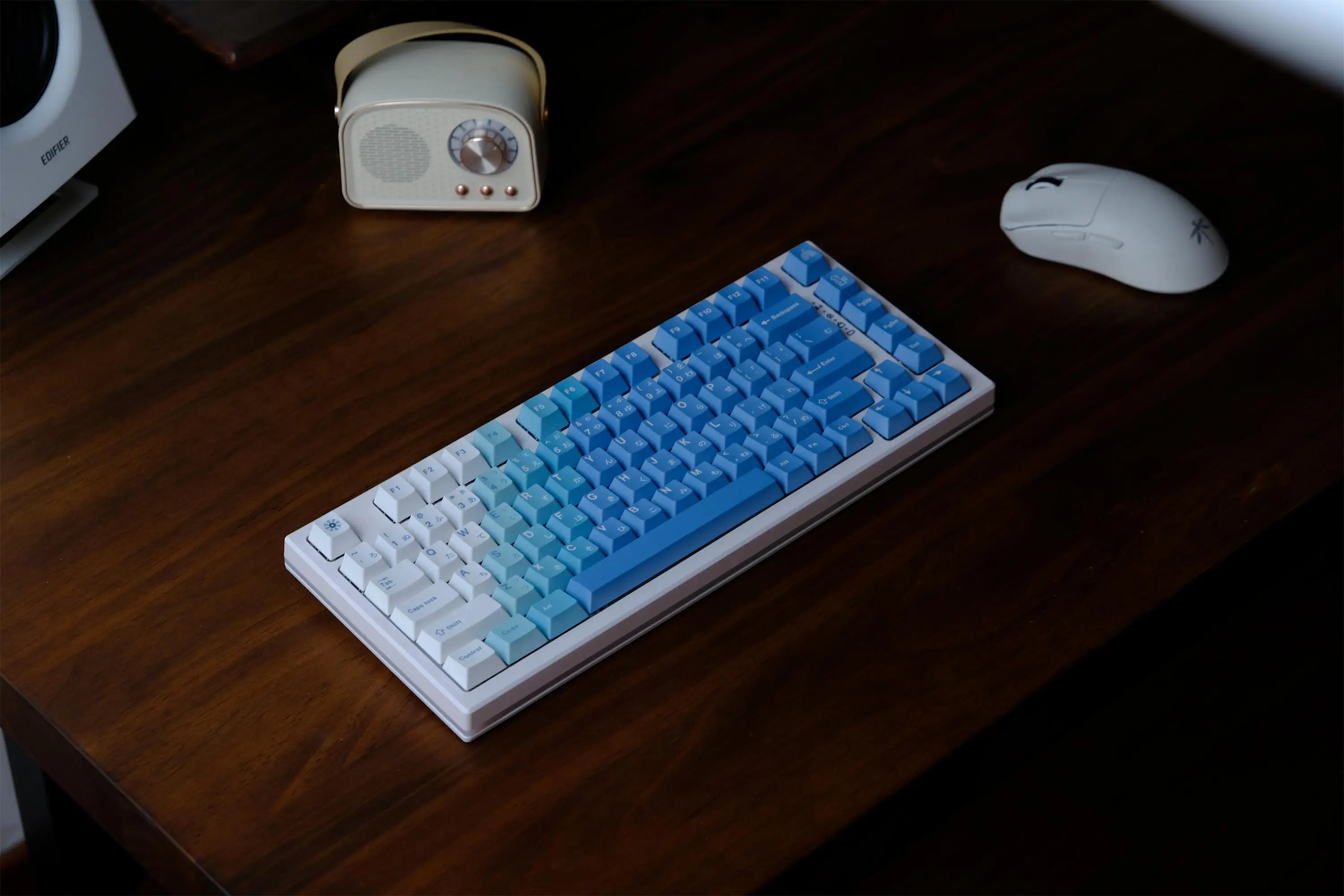 GMK Yeti-teclas con gradiente, 129 teclas, Material PBT, perfil de cereza para teclado mecánico Cherry MX Switch 61/64/68/75/84/87/98/104 - imagen 4