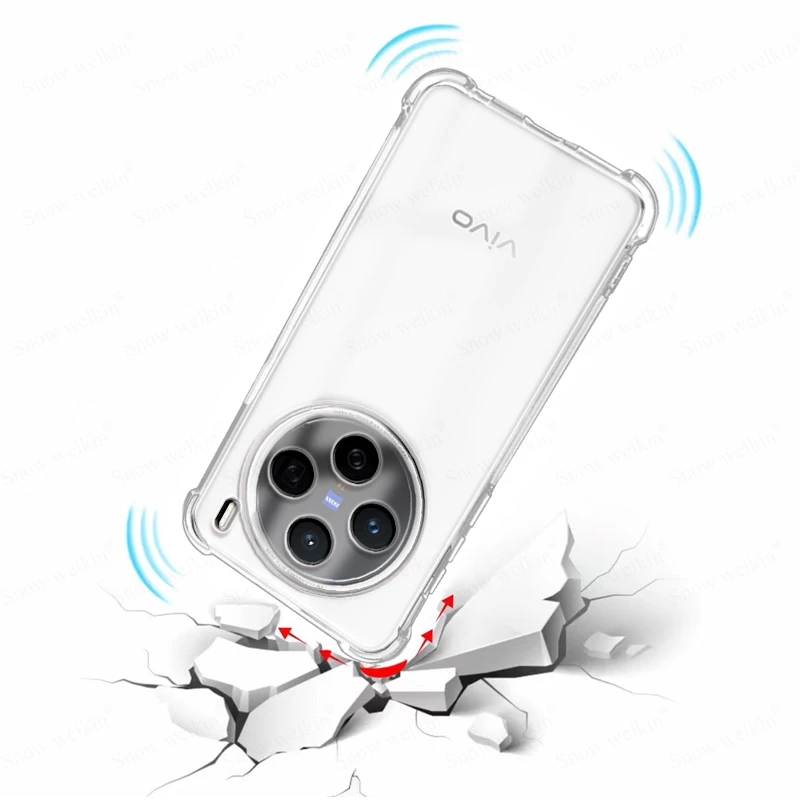 Para Vivo X200 Pro Airbags Buffer funda de protección completa para Vivo X200 X200S Pro Mini Ultra 5G claro suave TPU cubierta trasera a prueba de golpes - imagen 4