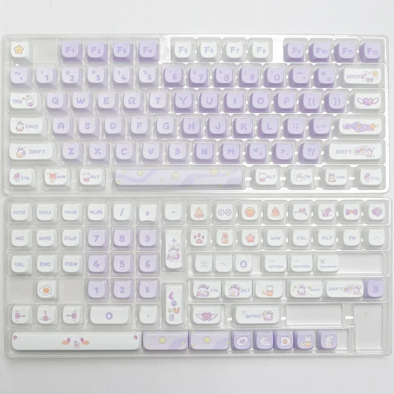 Juego de 140 teclas Dream Rabbit MAO perfil GMK PBT teclas para teclado mecánico sublimación de tinte Gaming Keycap personalizado Gk61 - imagen 5