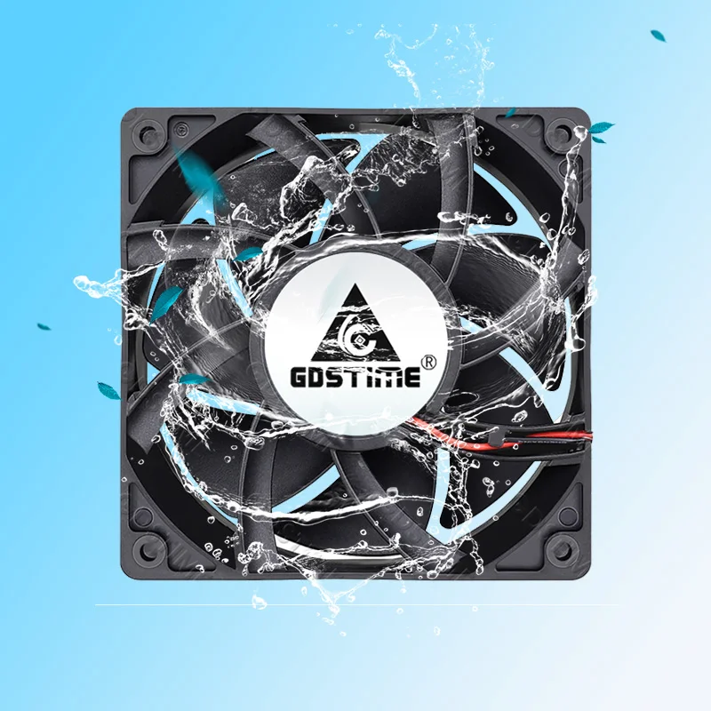 Gdstime DC 12V humidificador ultrasónico Industrial impermeable enfriador de refrigeración 60mm/80mm/120mm ventilador de refrigeración a prueba de agua para exteriores - imagen 4