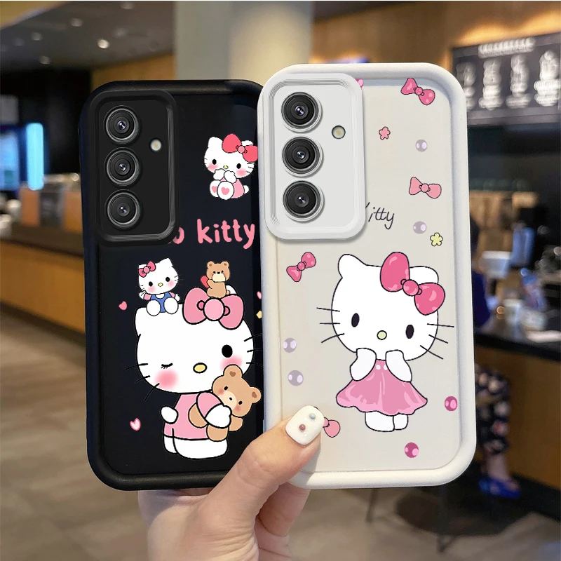 Preciosa funda blanda Sanrio Hello Kitty para Samsung Galaxy A35 A34 A33 A32 5G A31 A30 A24 A23 A22 A16 A12 A06 A03 M55 funda de silicona - imagen 2