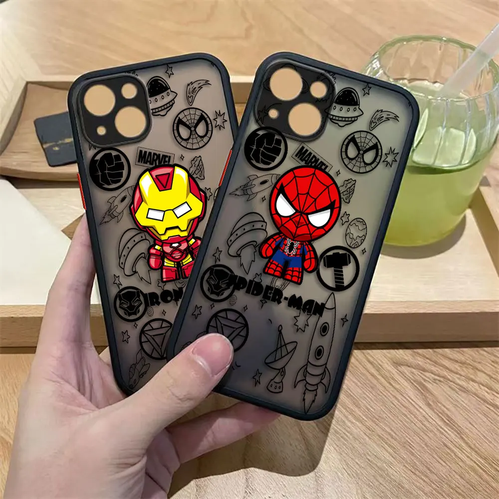 Funda de teléfono mate Marvel Space Ironman Spider-Man para HUAWEI P40 MATE 20 30 NOVA 3I 4 7 7I 6 Y70 Y6P Y9 HONOR 20 70 90 X7 X8 - imagen 2