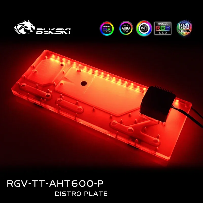 BYKSKI RGV-TT-AHT600-P Tanque acrílico para caja de computadora Thermaltake Premium AH T600/bomba combinada DDC solución de canal de agua fría - imagen 4