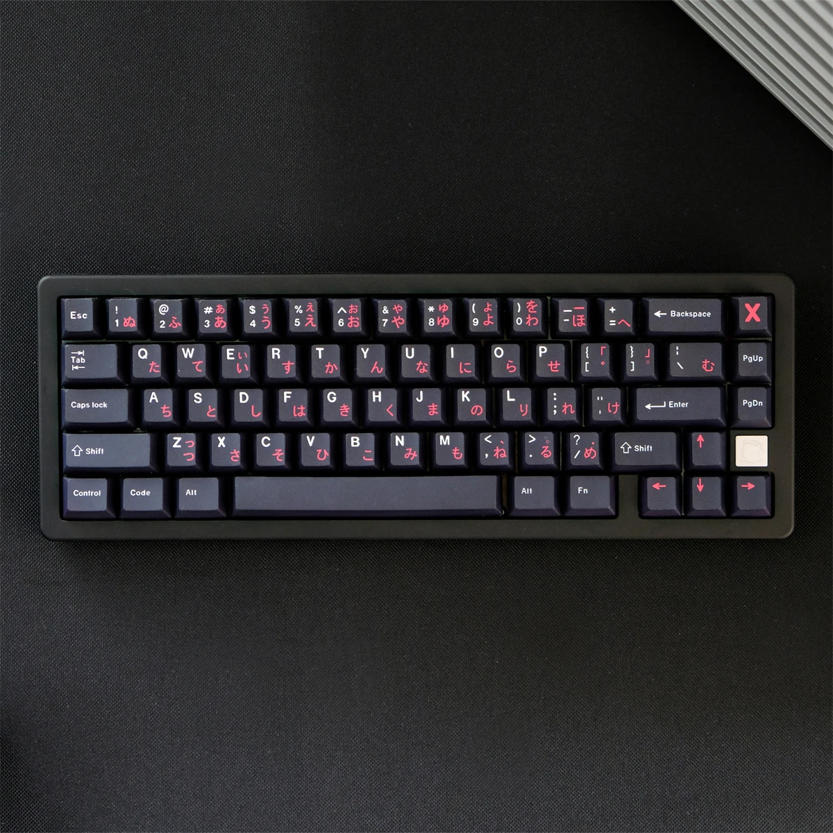 GMK WOB-teclas japonesas para teclado mecánico, accesorio de color negro y rojo con perfil de cereza, tinte PBT, sublimación, para interruptor MX, 129 teclas