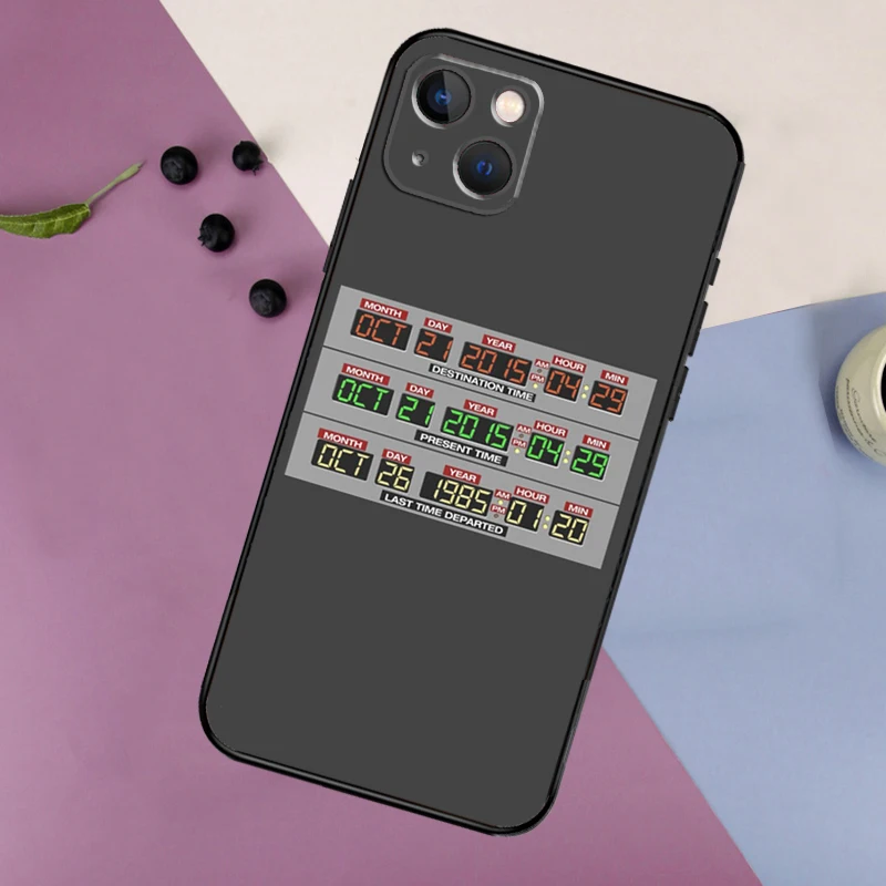 Funda de silicona con licencia DeLorean de Regreso al futuro para iPhone 17 15 14 13 12 11 Pro Max 16 Plus 12 13 Mini 16e 17 Air Back Cover - imagen 3