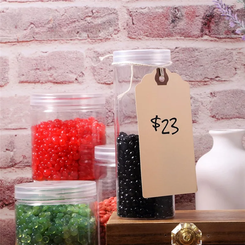 GW-240Pcs 4 3/4 X 2 3/8In Etiquetas de Manila Etiquetas de envío Etiquetas de cartón con etiquetas colgantes de cuerda con agujeros reforzados - imagen 3