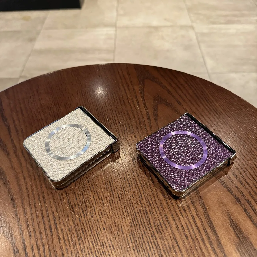 Para Samsung Galaxy Z Flip 7 funda moda brillo magnético carga inalámbrica cubierta protectora trasera para Samsung Z Flip 7 Shell - imagen 5