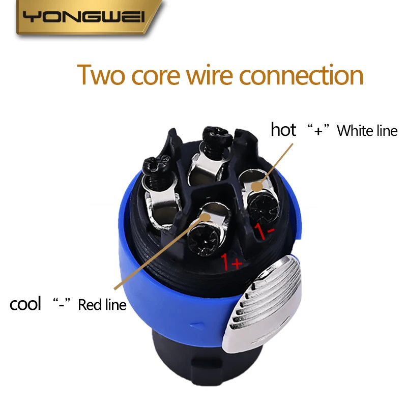 YONGWEI conector Speakon NL4FC de 4 pines, amplificador de potencia de Audio XLR KTV de ángulo recto, adaptador de enchufe macho soldado, accesorios de Audio - imagen 4