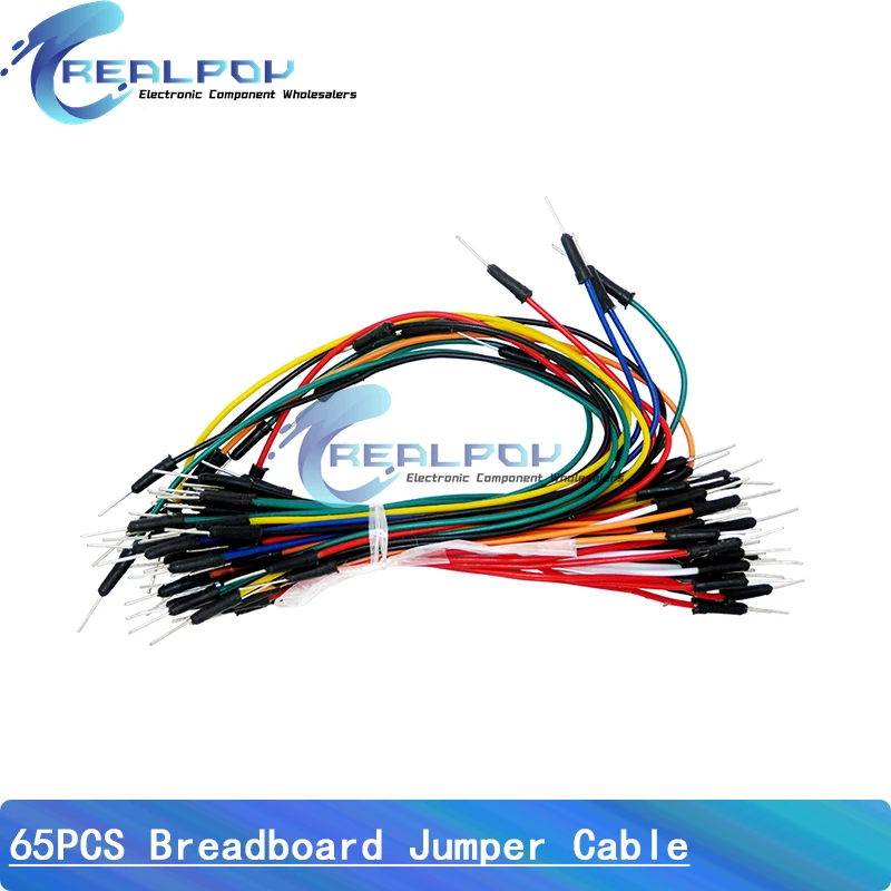 65 Uds nuevo Cable de puente de placa de pruebas Flexible sin soldadura para Arduino para placa de pruebas 12cm 16cm 20cm 24cm