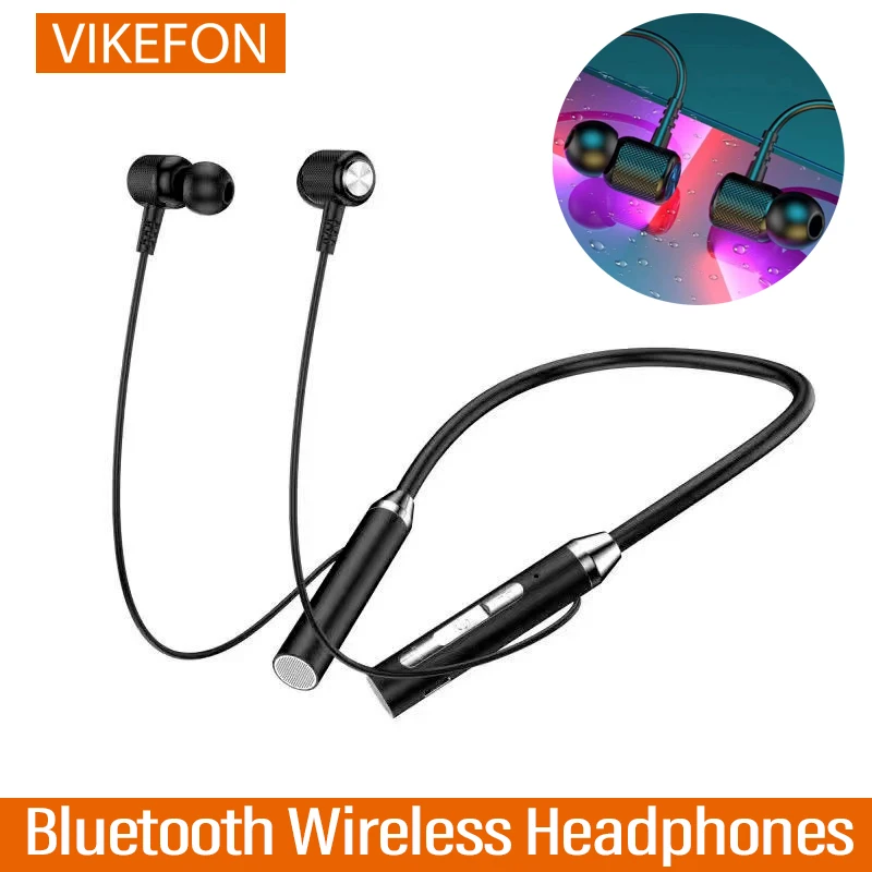 Auriculares Bluetooth inalámbricos auriculares deportivos magnéticos con banda para el cuello auriculares TWS colgantes con micrófono para Xiaomi iPhone