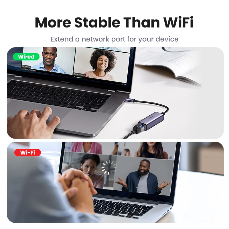 UGREEN Adaptador Ethernet USB-C Gigabit MacBook iPad - imagen 2