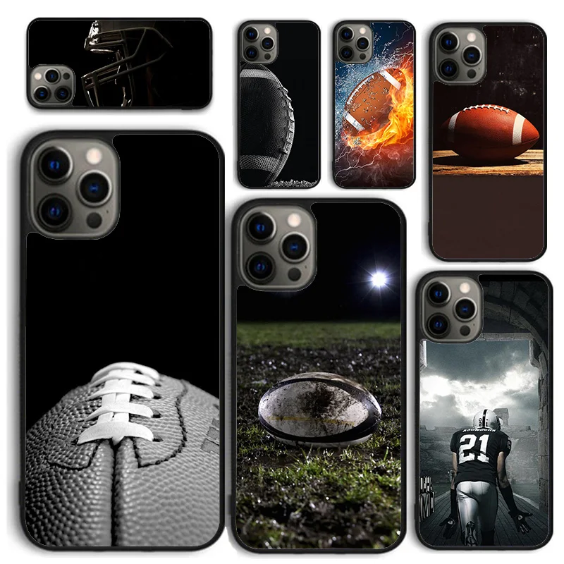 Funda de teléfono de fútbol americano para iPhone 17 Air 16 15 14 12 13 PLUS 11 PRO MAX contraportada Fundas Shell