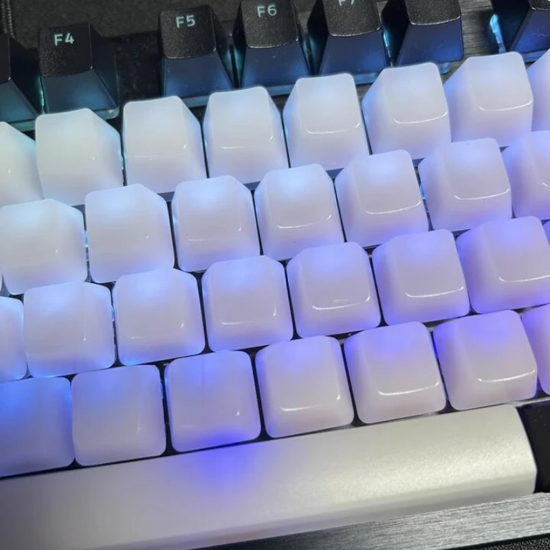 Teclas translúcidas de imitación de jade blanco, teclas OEM originales hechas a mano de resina personalizadas para teclado mecánico, eje de cereza - imagen 4
