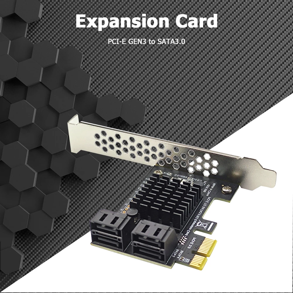 Tarjeta de expansión SATA III PCIe de 4 puertos, adaptador SSD de 6Gbps, PCI-e, PCI Express x1, placa controladora, convertidor de adaptador de tarjeta de expansión - imagen 2