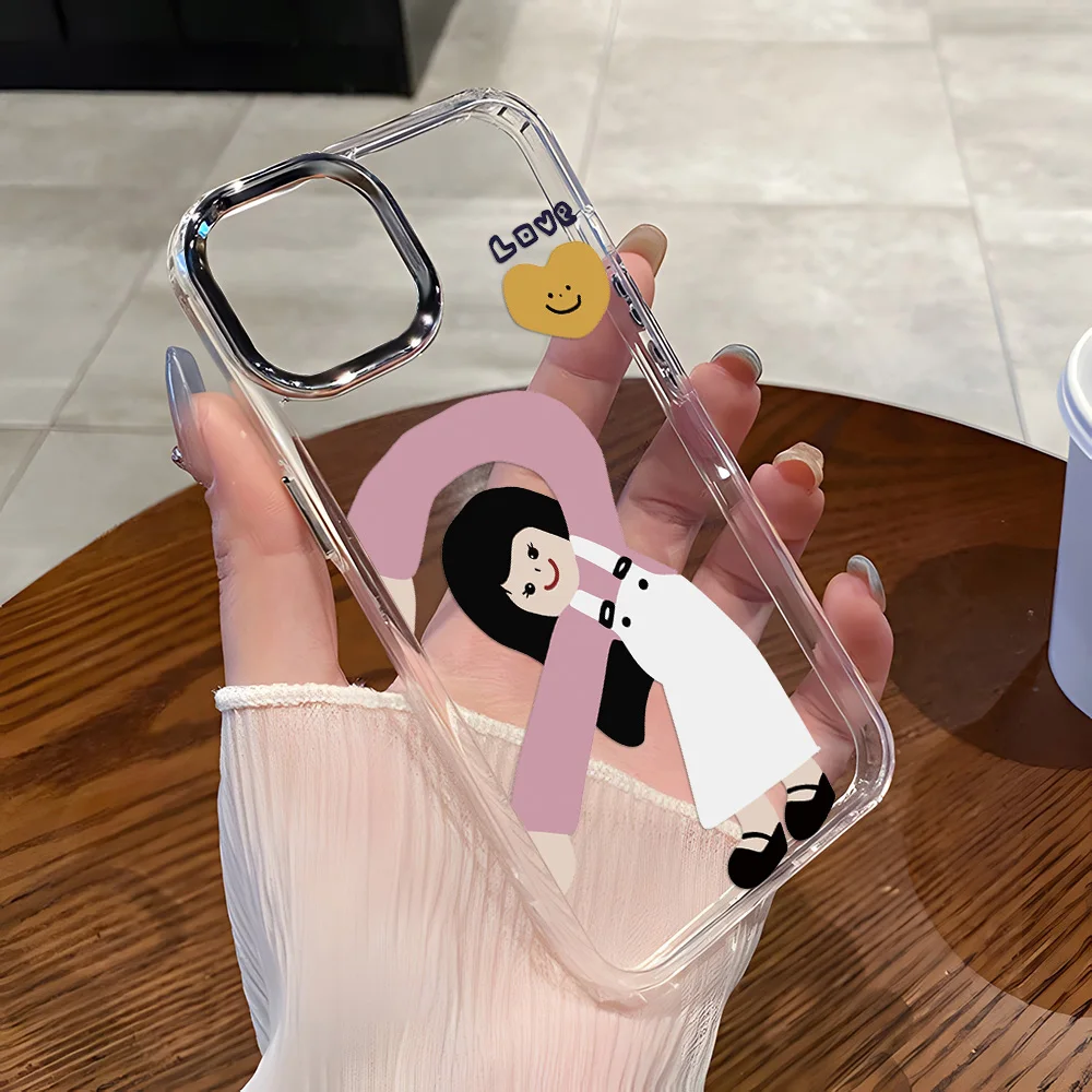 Funda de teléfono transparente de lujo para iPhone 17 Pro Max 13 11 16 14 15 12 17promax 16promax Funda de silicona a prueba de golpes Coque