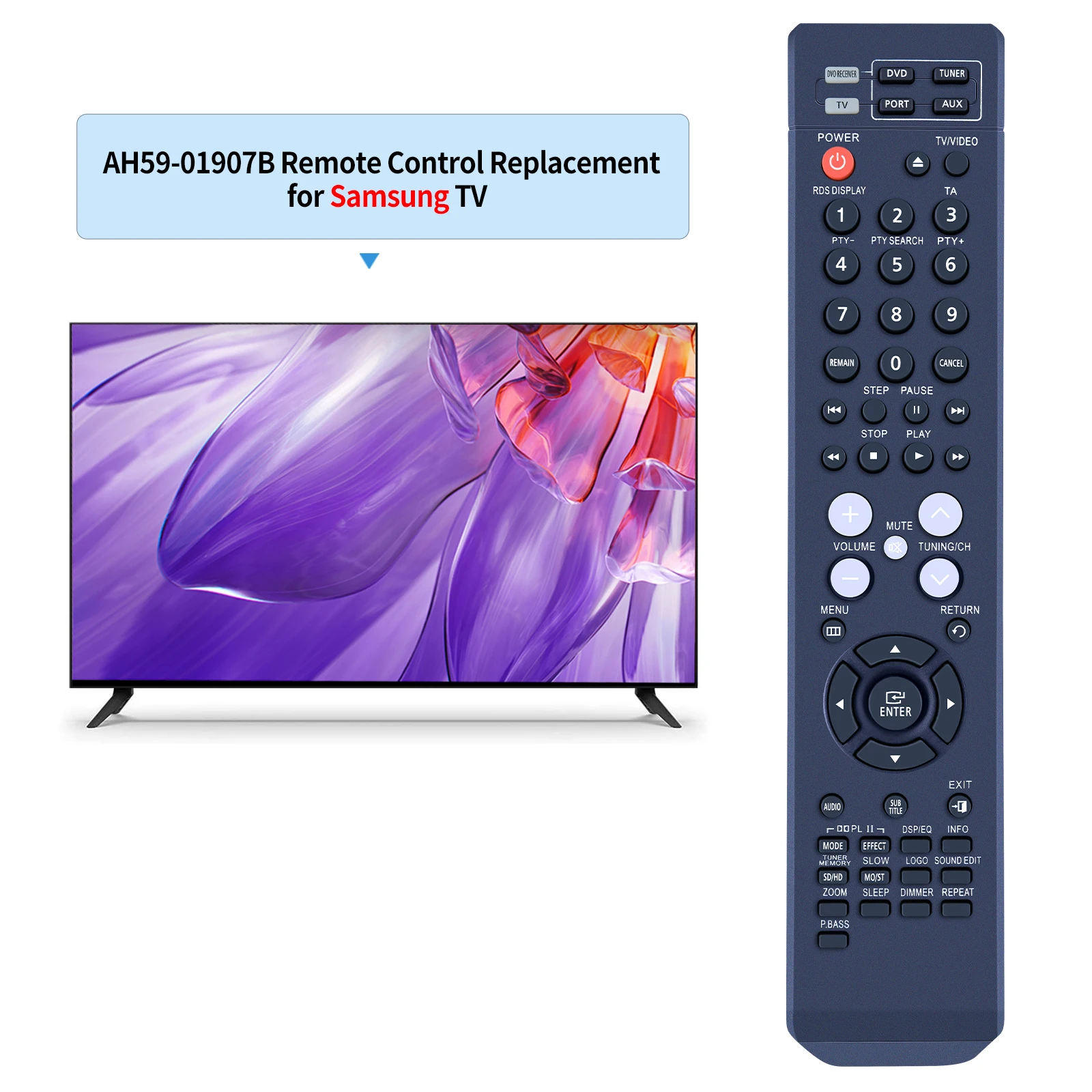 Control remoto para Samsung DVD sistema de cine en casa HT-TX715K HT-TX715T HT-X715 HT-X715T AH59-01907B 01907C HT-TWZ312T HT-TWZ315 - imagen 2