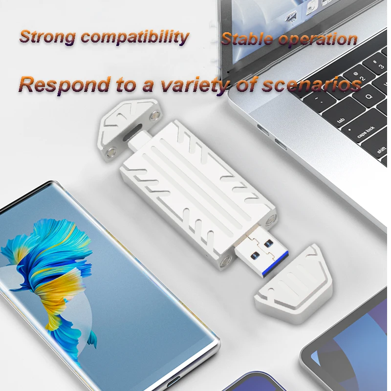 Chasis M.2 NVME 2230 SSD JMS583 Master USB 3,2 GEN2 10GBPS M.2 NVME SSD chasis SSD de alta velocidad para ordenador portátil/PC - imagen 4