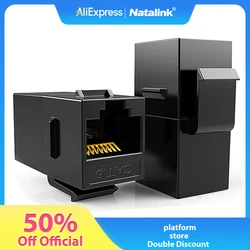 Natalink 12 Uds RJ45 CAT6 acoplador Keystone hembra a hembra acoplador de inserción, acoplador en línea Keystone UTP CAT6 blanco