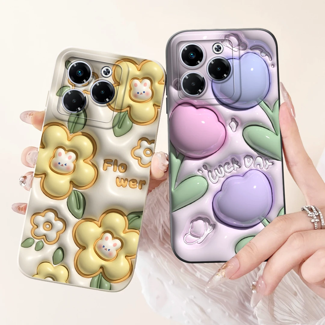 Funda de lujo pintada en caramelo para Infinix Note 40X 5G X6838, funda de teléfono TPU suave a prueba de golpes para Infinix Note 40X Note40X, parachoques - imagen 4