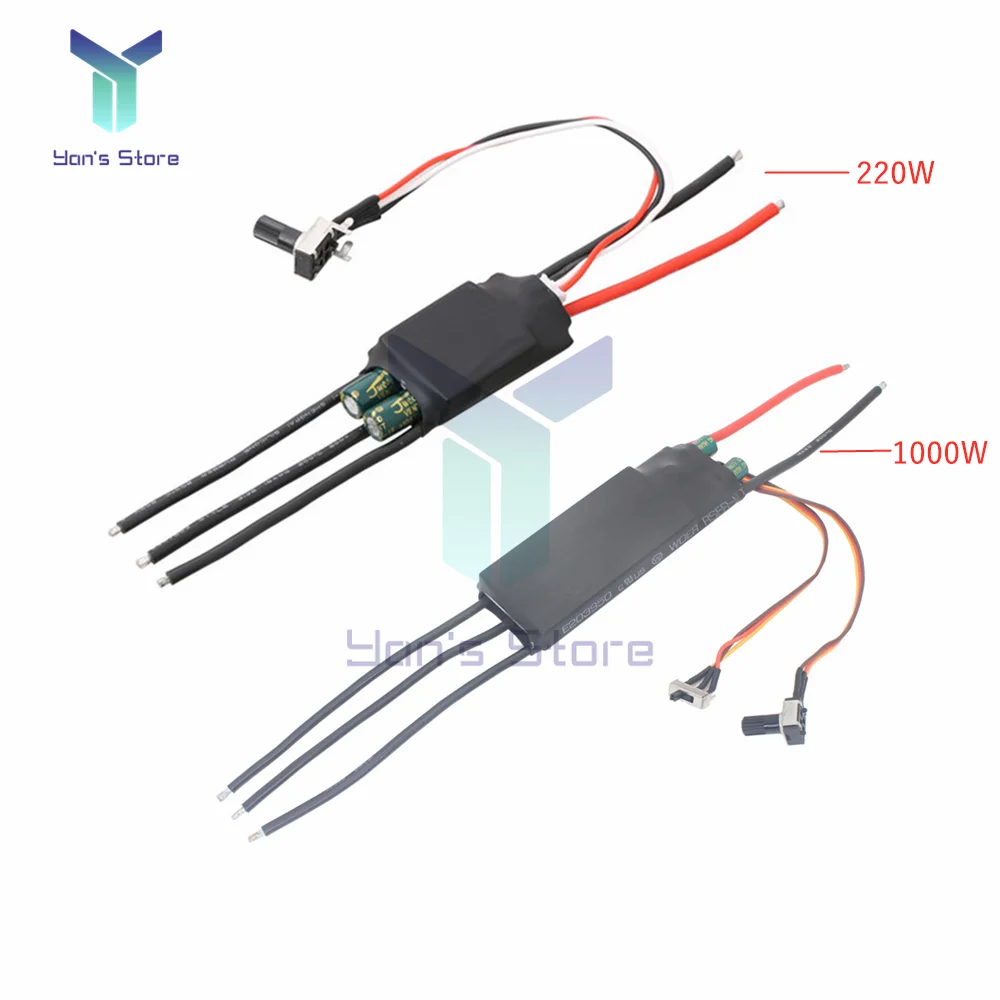 Controlador de Motor sin escobillas trifásico DC 7-24V 200W 1000W BLDC Placa de accionamiento de Motor DC sin pasillo con potenciómetro compatible con entrada PLC 0-5V