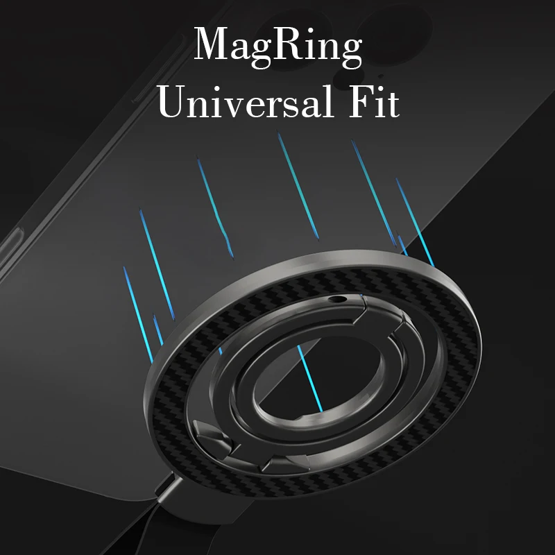 Soporte magnético Universal de doble cara para teléfono móvil Magsafe, soporte de anillo para dedo con agarre para coche con correa de mano para iPhone - imagen 3