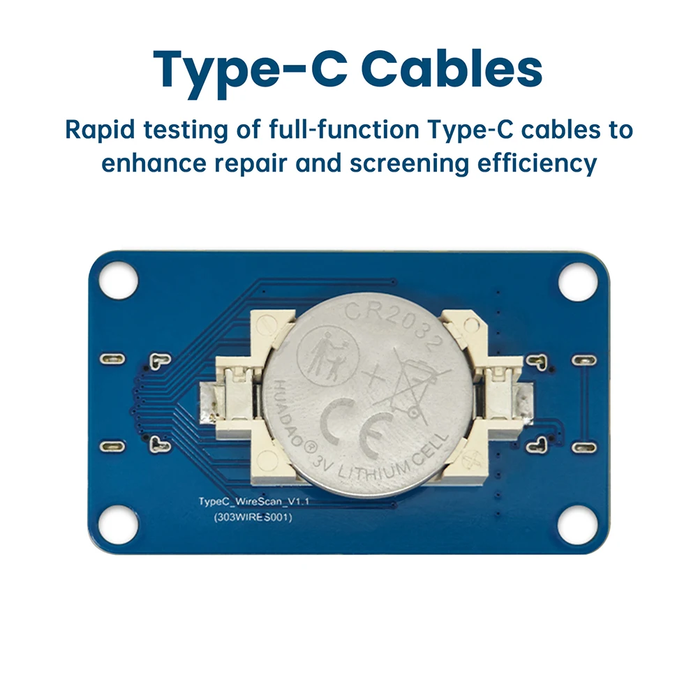 Probador de cables portátil tipo C con indicador LED de doble cabezal de detección completa de 24 pines para cable de carga rápida tipo C - imagen 5