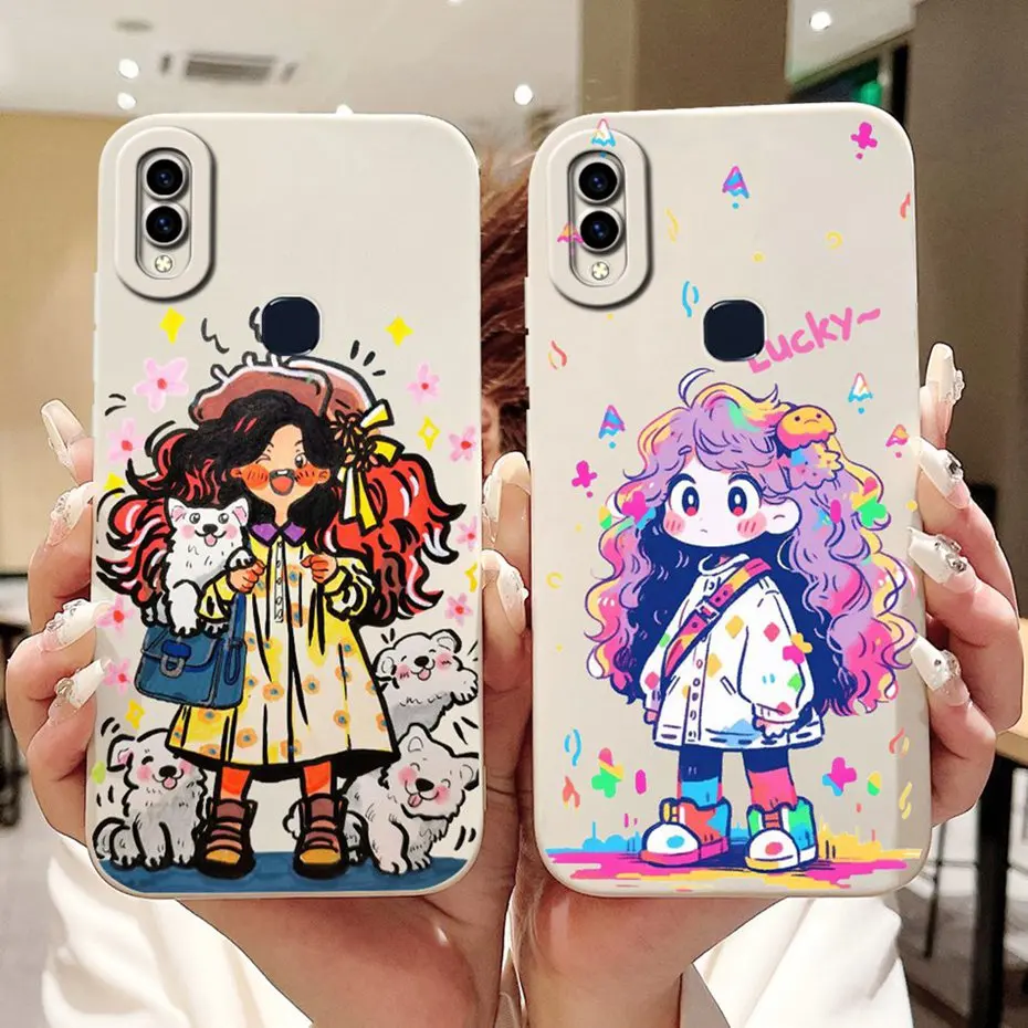 Para Vivo V9 Youth Y85 Z1i Z1 Lite funda protectora de teléfono para Vivo 1851 1723 1726 1727 fundas de silicona suave con bonito patrón - imagen 3