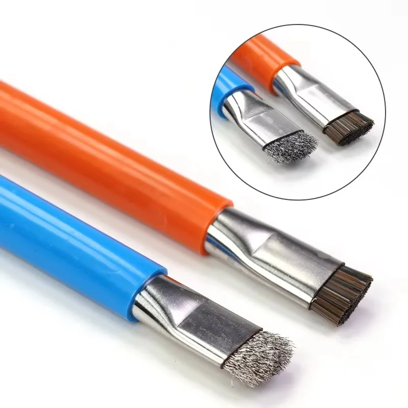 BS-01 2 uds placa base IC cepillo de limpieza de eliminación de pegamento para teléfono móvil PC placa base IC herramienta de reparación de PCB de pulido de estaño