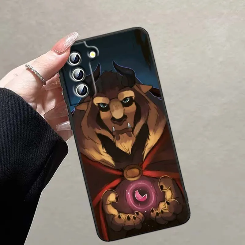 Disney Beauty Beast Belle para Samsung Galaxy S25 S24 S23 S22 S21 S20 S10 Ultra Plus FE 5G negro suave TPU funda de teléfono - imagen 2