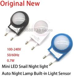 Lámpara nocturna LED de caracol con sensor de luz, enchufe europeo