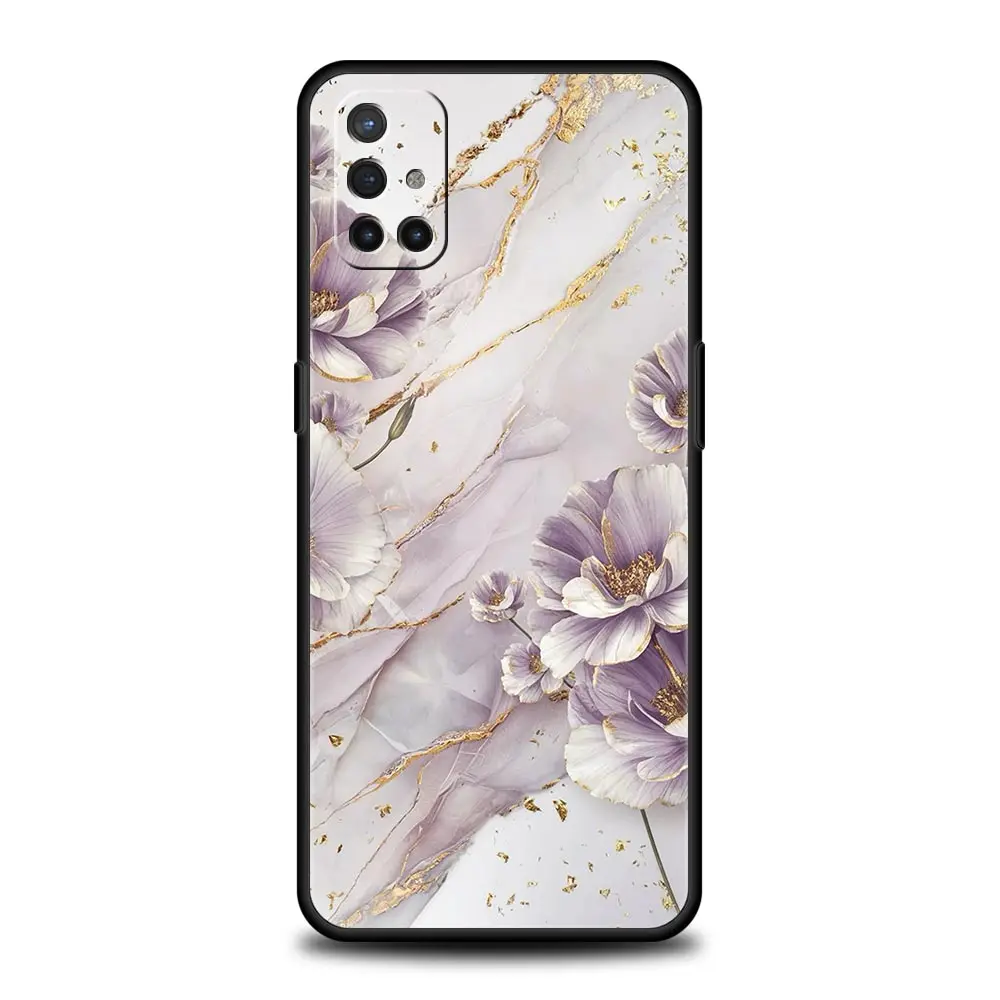 Funda de teléfono de mármol con flores para OnePlus 15 13 12 11 10 9 8 13T 10T 7T Pro 13R 12R 9RT 8T Nord 4 N200 2T CE 2 3 5G Lite - imagen 3