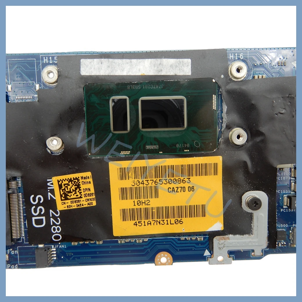 LA-F051P Notebook Mainboard With i7-8550U CPU 8GB 16GB-RAM For DELL XPS 13 9360 Laptop Motherboard CN-0MJ08X - imagen 4