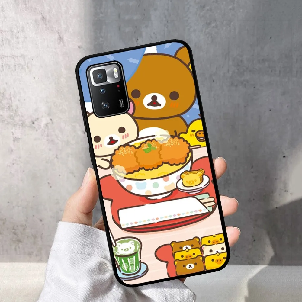 Bonita funda de teléfono Rilakkuma para Redmi Note 4X5 A 6 7 8 T 9 9S 10 11S 11Epro Poco M3 Pro - imagen 2