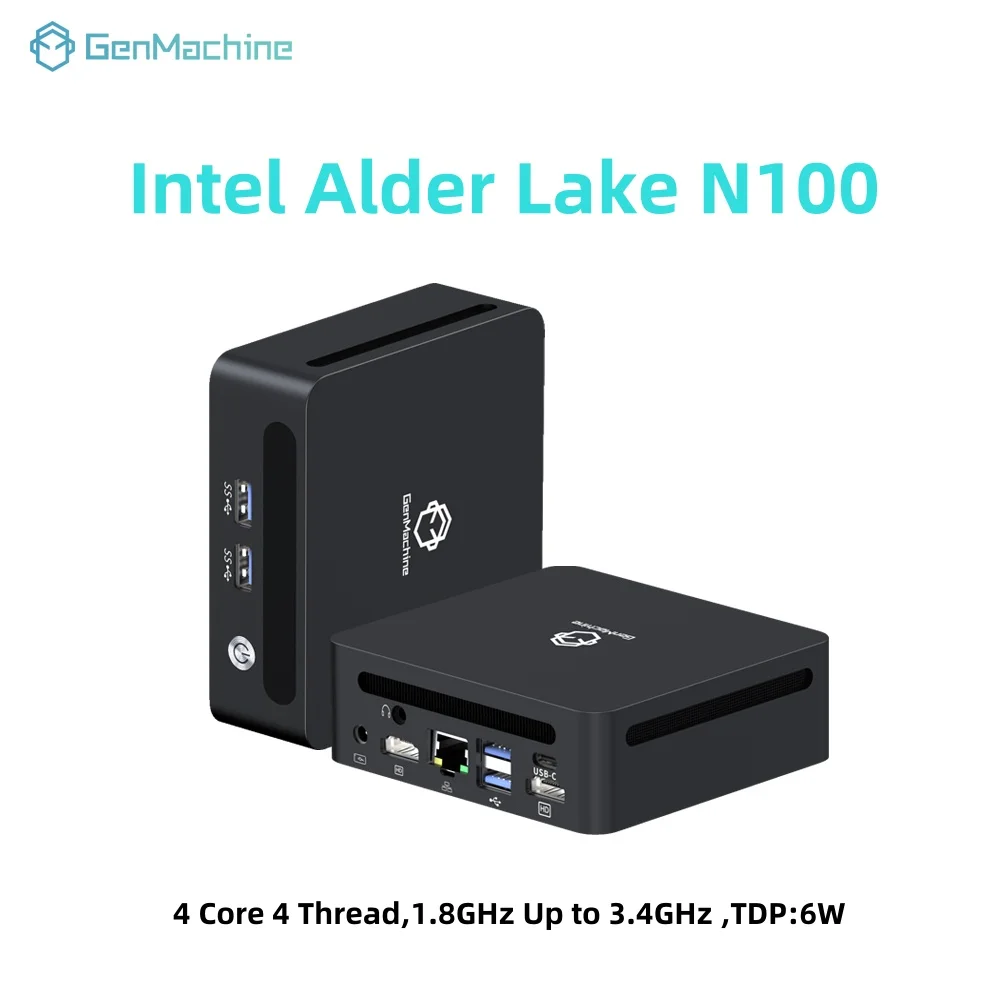 4 núcleos 4 hilos, 1,8 GHz hasta 3,4 GHz, TDP: 6W Intel Alder Lake N100 PCIe M.2 SSD windows 11 Mini PC 8/16GB DDR4 256/512GB WiFi 6 - imagen 2