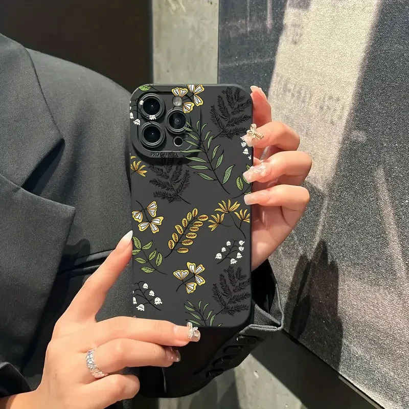 Funda de teléfono de silicona con plantas abstractas para Samsung Galaxy S24, S23 Ultra, S22 Plus, S21 FE, A14, A15, A34, A54, A33, A53, cubierta a prueba de golpes - imagen 3