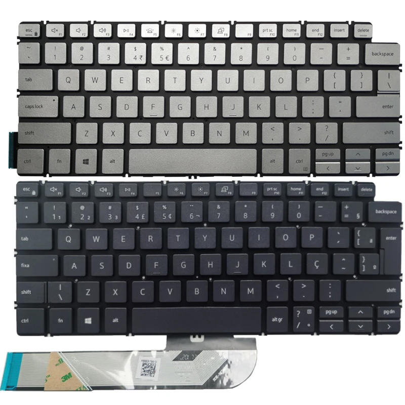 Teclado para ordenador portátil ruso/EE. UU./Brasil/latino/español para DELL Inspiron 13-5390 5391 7390 7391 Latitude 3301 3410 E3301 P114G P129G