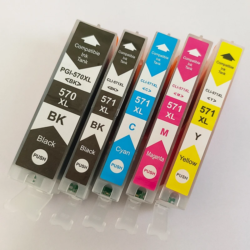 PGI-570 CLI-571 PGI570 570XL PGI-570XL CLI-571XL Cartucho de tinta para Canon PIXMA MG5750 MG5751 MG5752 MG5753 MG6850 MG6851 TS5050 - imagen 2