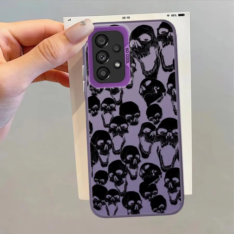 Funda para Samsung Galaxy A14 A12 A13 A20s A11 A16 A02 A06 A15 A50 A04e A03 funda trasera para teléfono esqueleto calavera - imagen 5