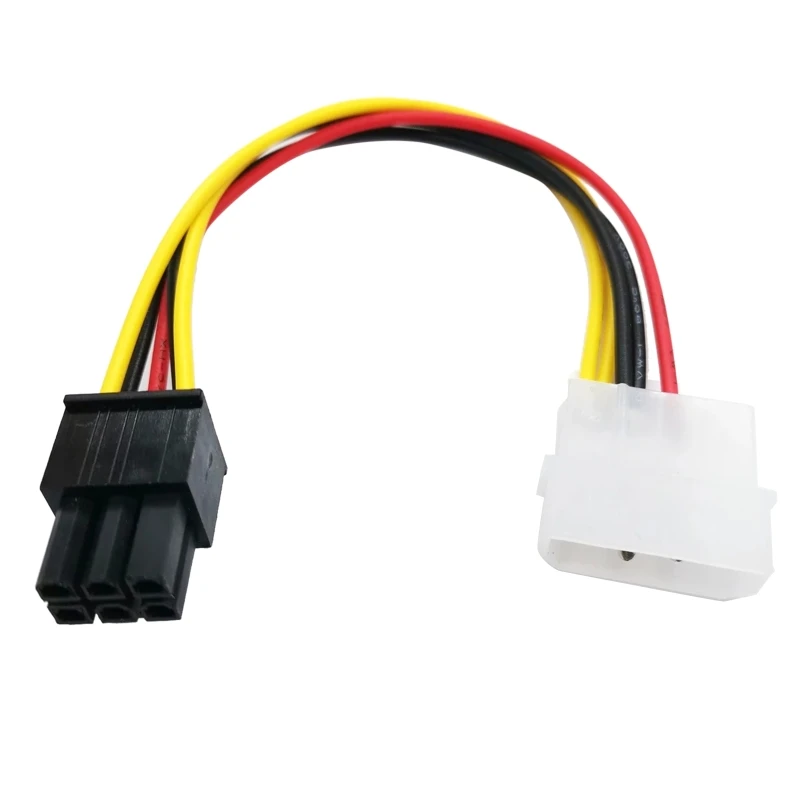 Nuevo Cable adaptador convertidor de corriente para tarjeta de vídeo pci-express PCIE de 4 pines Molex a 6 pines de alta calidad, 15cm/5,9 pulgadas - imagen 5